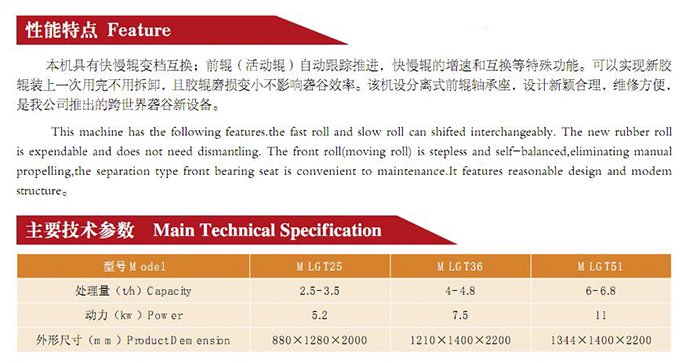 MLGT系列胶辊砻谷机(图2)